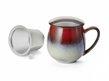Tesett Saara rød – Kopp med sil og lokk - 0,35 l 